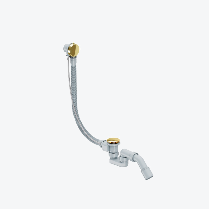 Simple 2.0 syfon wannowy automatyczny 57 cm, złoty połysk