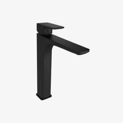 Keria bateria umywalkowa stojąca wysoka, czarny mat