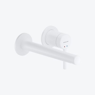 PI bateria umywalkowa podtynkowa komplet, biały mat