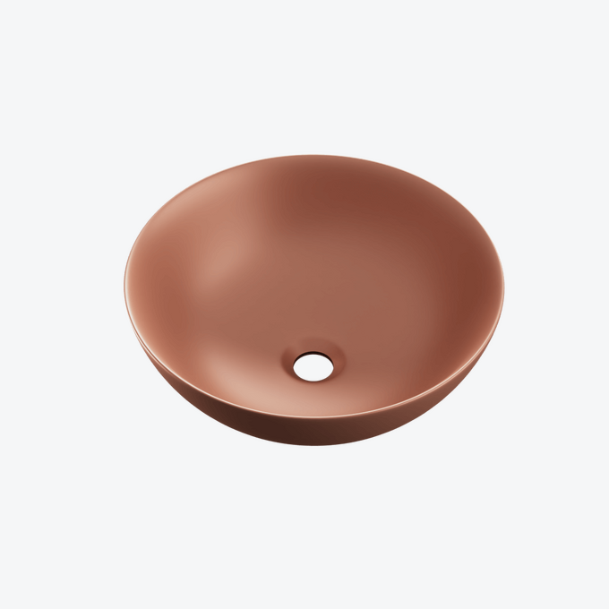 Luqa umywalka nablatowa 40 cm okrągła, terracotta mat