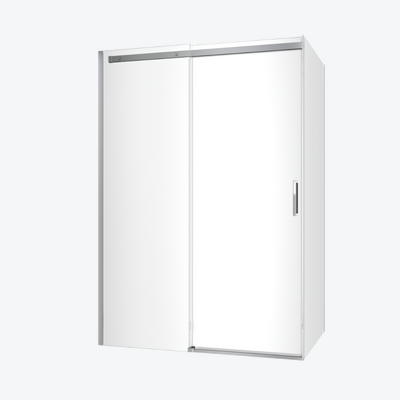 Rols kabina narożna 140x80 cm z drzwiami przesuwnymi 140 cm, powłoka Clean Control, chrom