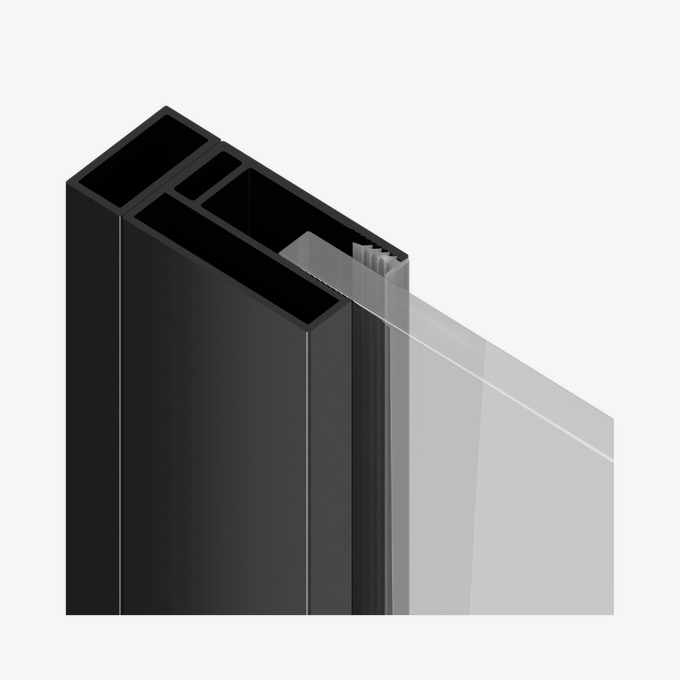 Ortigo profil poszerzający kabiny, 10mm, czarny mat