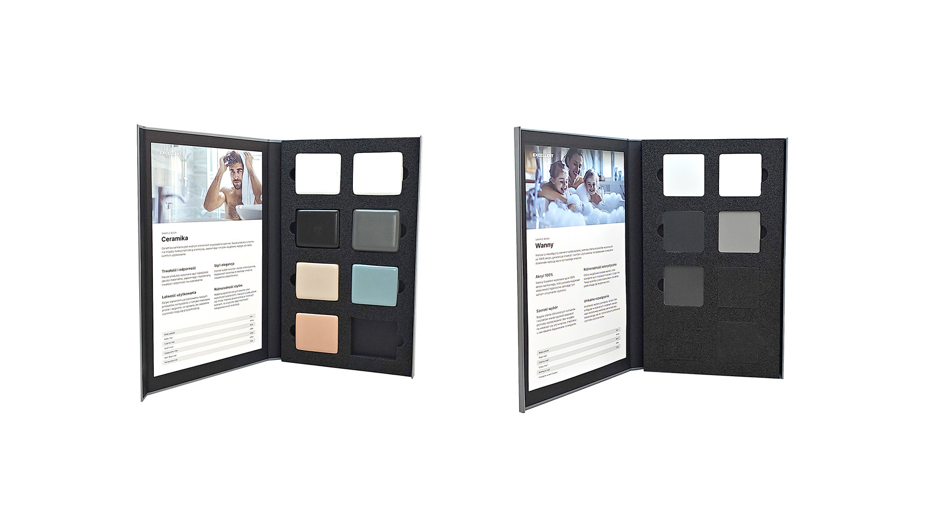 Próbnik kolorów 60 x 60 mm, brodziki