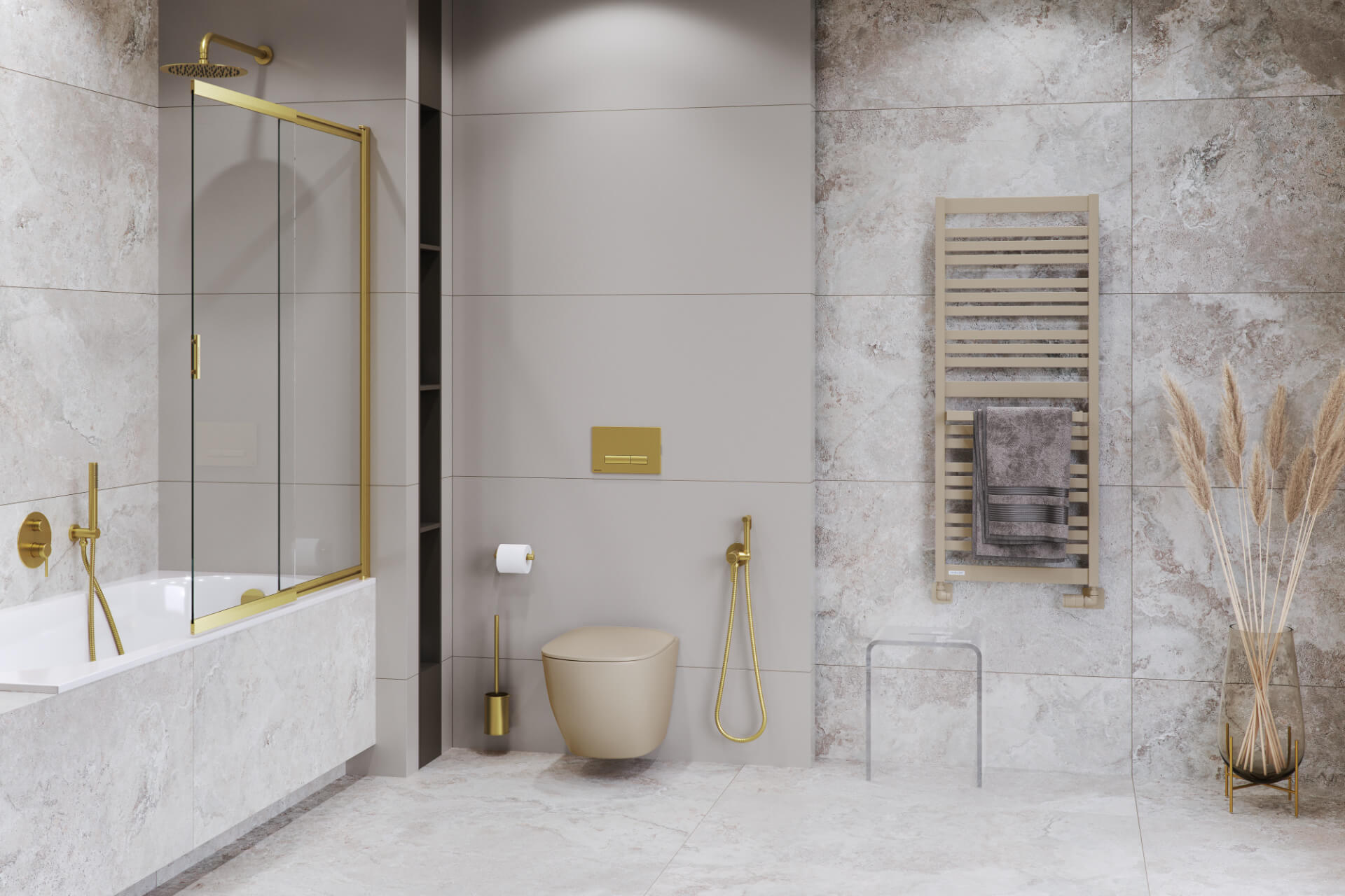 Caldo zestaw maskujący do zaworów grzejnikowych, 2x rozeta pojedyncza, cappuccino