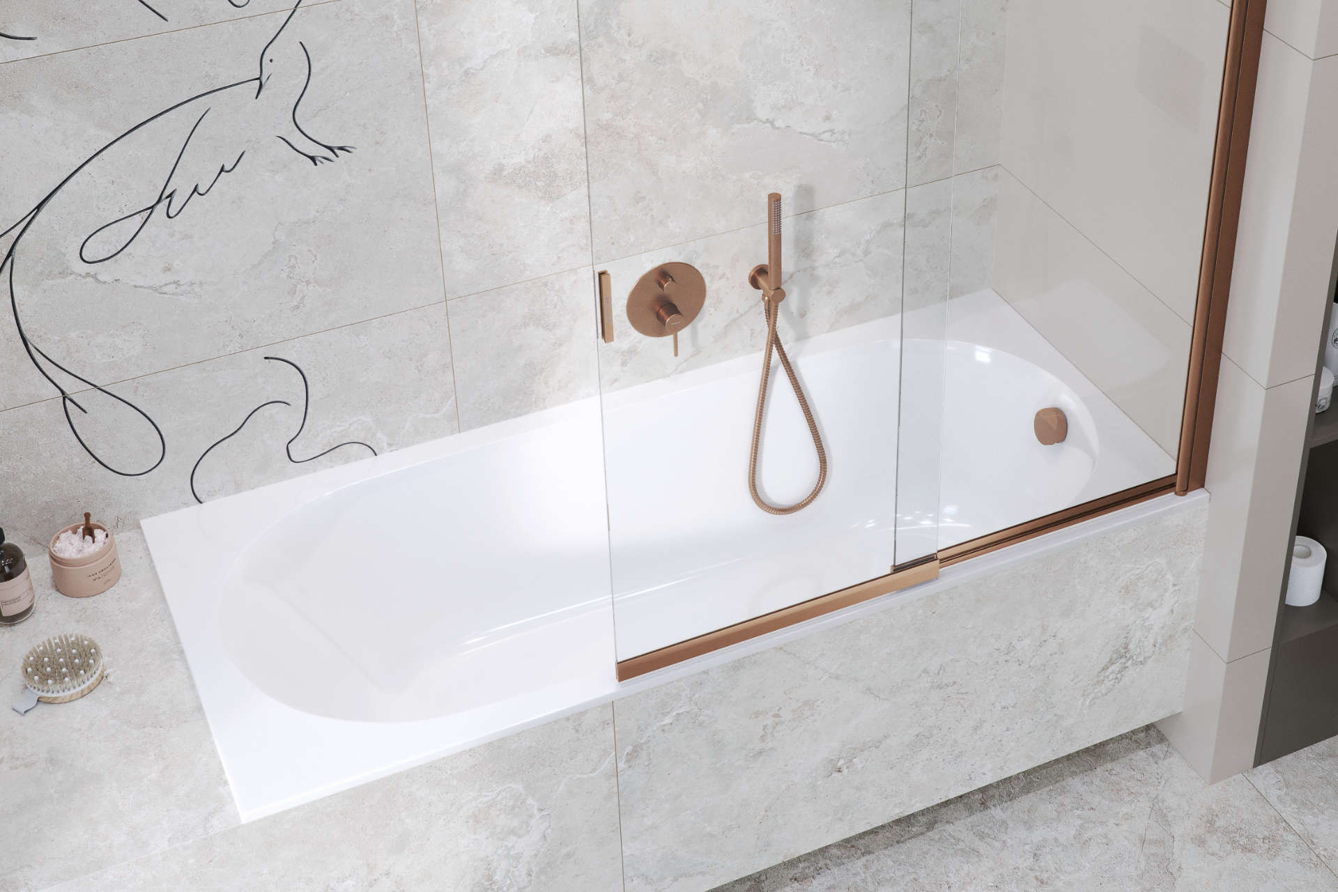 Wąż prysznicowy regular 150 cm, miedziany szczotkowany