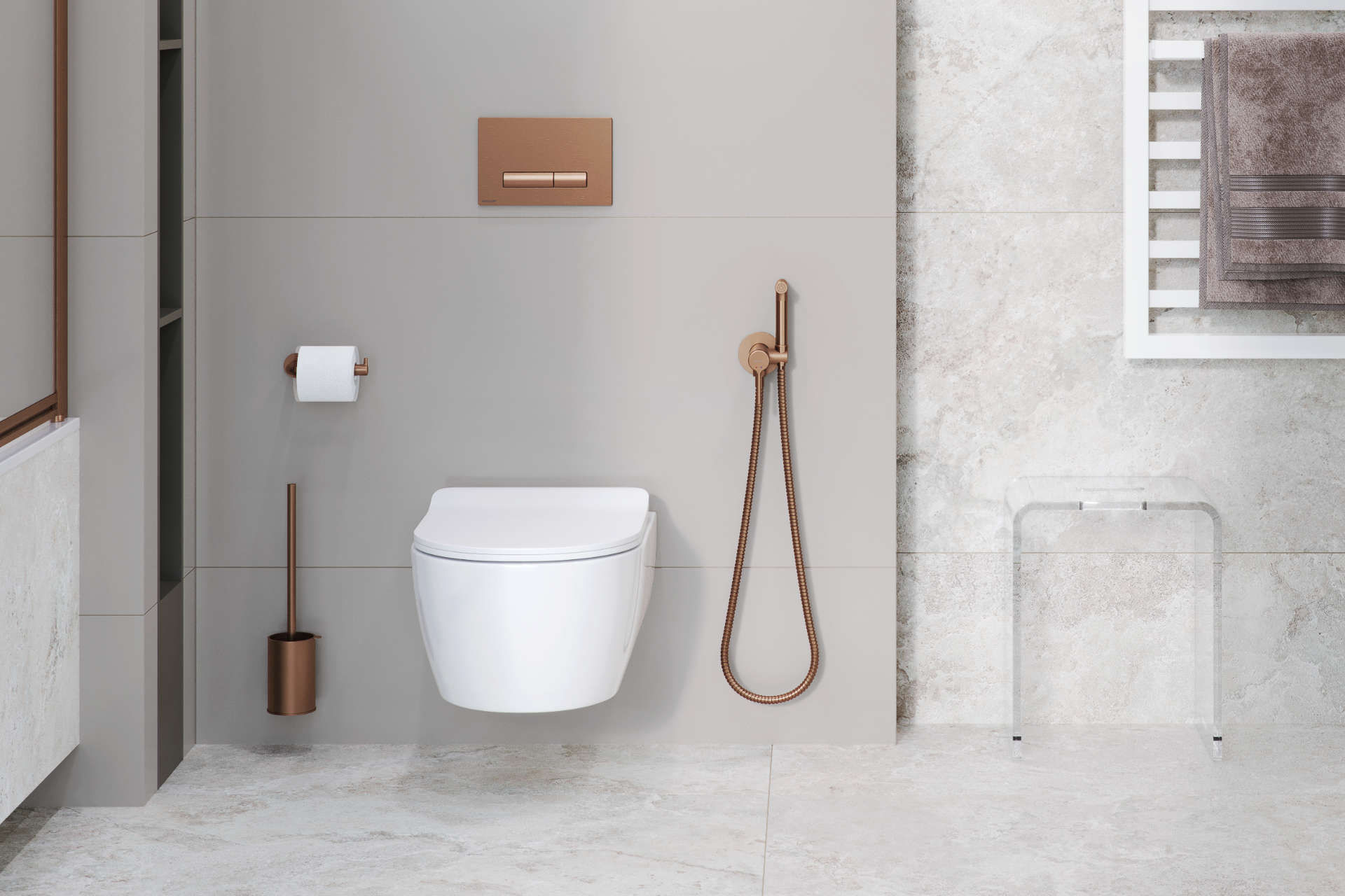 Wąż prysznicowy regular 150 cm, miedziany szczotkowany