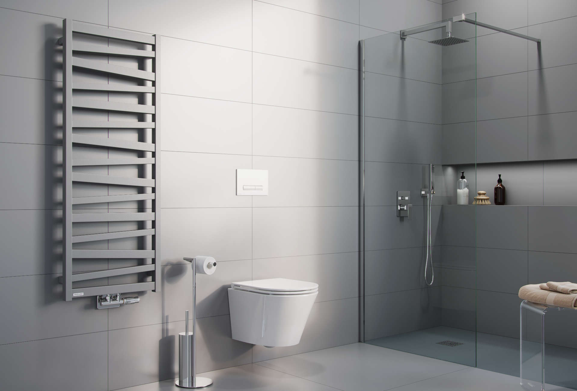 Vidoq walk-in ścianka prysznicowa prosta 110x200 cm, powłoka Clean Control, chrom