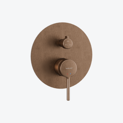 PI bateria prysznicowo-wannowa podtynkowa 3 funkcyjna, miedziany szczotkowany