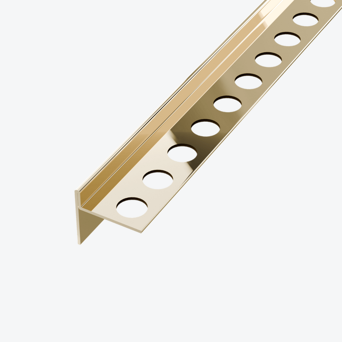 Profil brodzikowy 120 cm, spadkowy lewy stal nierdzewna, złoty, polerowany