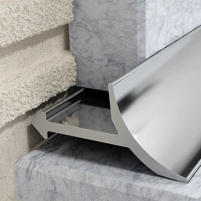 Profil W wewnętrzny 10 mm długość 250 cm aluminiowy, elektropoler srebrny