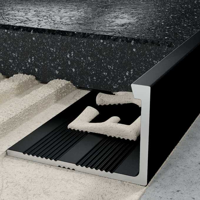 Profil L licowy prosty 12 mm długość 250 cm Excellent elektropoler czarny mat