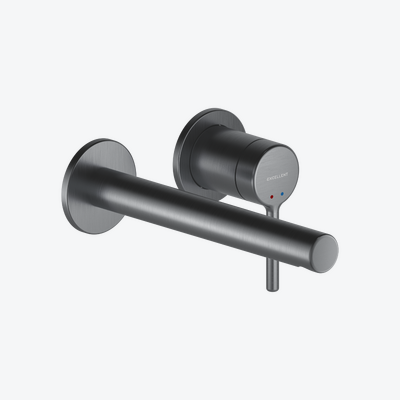 PI bateria umywalkowa podtynkowa komplet, grafit szczotkowany