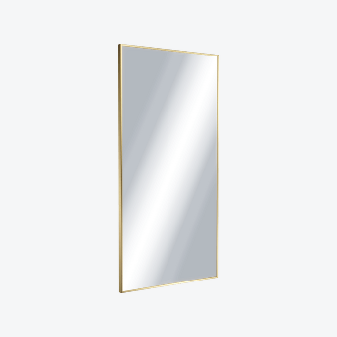 Kuadro lustro łazienkowe 100x50 cm prostokątne, złoty szczotkowany