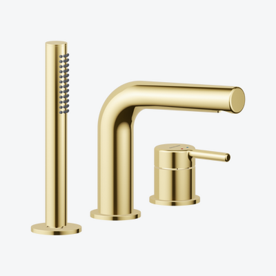 PI bateria wannowa 3 otworowa, złoty połysk