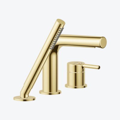 PI bateria wannowa 3 otworowa, złoty połysk