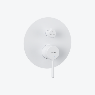 PI bateria prysznicowo-wannowa podtynkowa 3 funkcyjna, biały mat