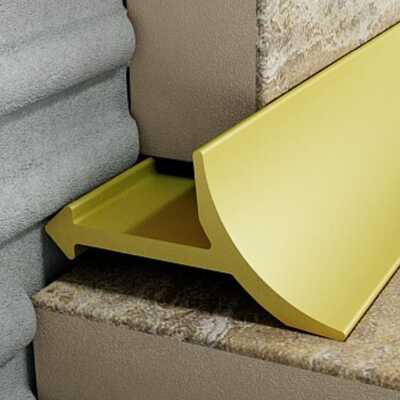 Profil W wewnętrzny 10 mm długość 250 cm aluminiowy, anodowany złoty