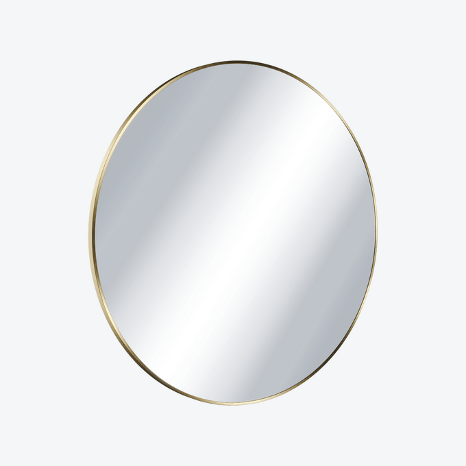 Virro lustro łazienkowe 80 cm okrągłe, złoty szczotkowany