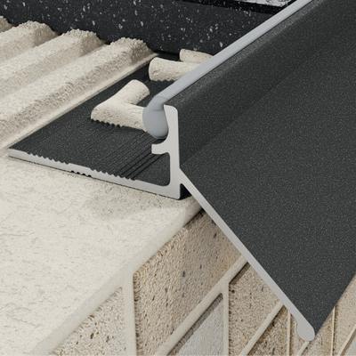 Profil K okapowy 8 mm, szerokość 15 mm długość 250 cm, aluminiowy, grafitowy z teksturą