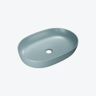 Jima umywalka nablatowa 61x41 cm owalna, mint blue mat