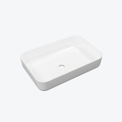 Cori 2.0 umywalka nablatowa 58x38 cm prostokątna, biały połysk