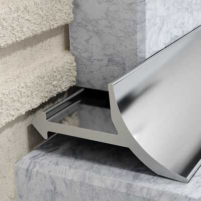 Profil W wewnętrzny 10 mm długość 250 cm aluminiowy, elektropoler srebrny