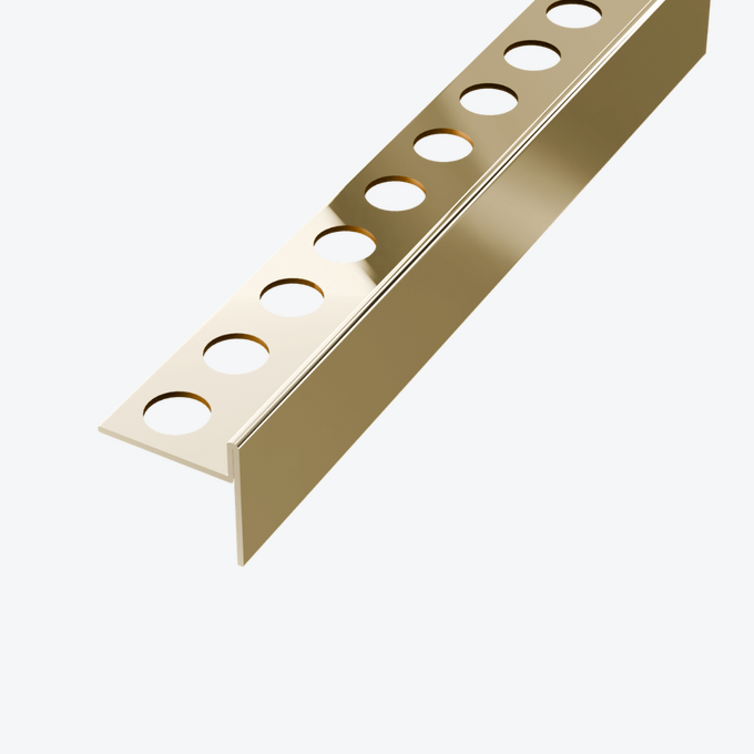 Profil brodzikowy 120 cm, spadkowy prawy stal nierdzewna, złoty, polerowany