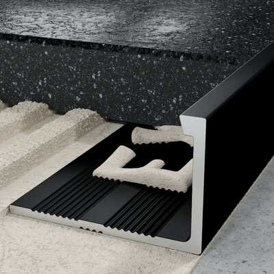 Profil L licowy prosty 8 mm długość 250 cm Excellent elektropoler czarny mat