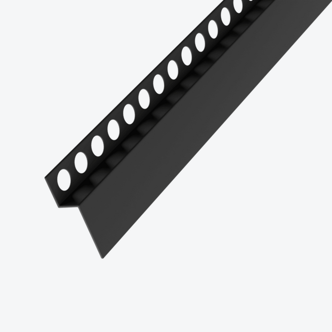 Profil brodzikowy 120 cm, spadkowy czołowy, stal nierdzewna, czarny mat