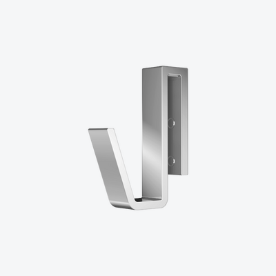 Haczyk do mocowania na szybie o grubości 6-10 mm, chrom