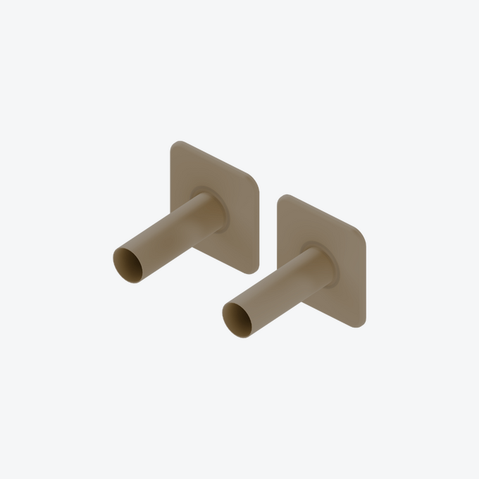 Caldo zestaw maskujący do zaworów grzejnikowych, 2x rozeta pojedyncza, cappuccino