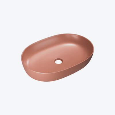 Jima umywalka nablatowa 61x41 cm owalna, terracotta mat