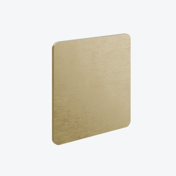 Próbka koloru 60 x 60 mm, powierzchnie metalowe, kod QR złoty szczotkowany