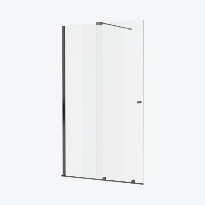 Ortigo walk-in drzwi prysznicowe przesuwne 120x200 cm powłoka Clean Control grafit szczotkowany