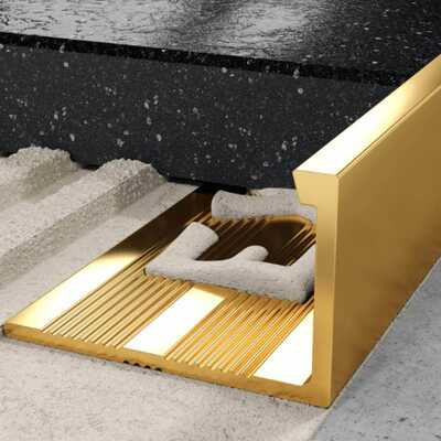 Profil L licowy prosty 15 mm długość 200 cm, mosiężny, surowy