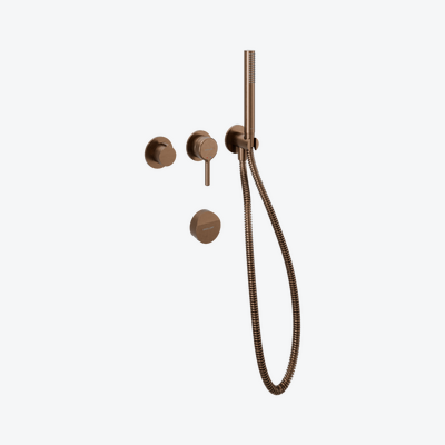 Delta Pi Zestaw prysznicowo-wannowy podtynkowy, 2 funkcyjny, syfon Hover, miedziany szczotkowany