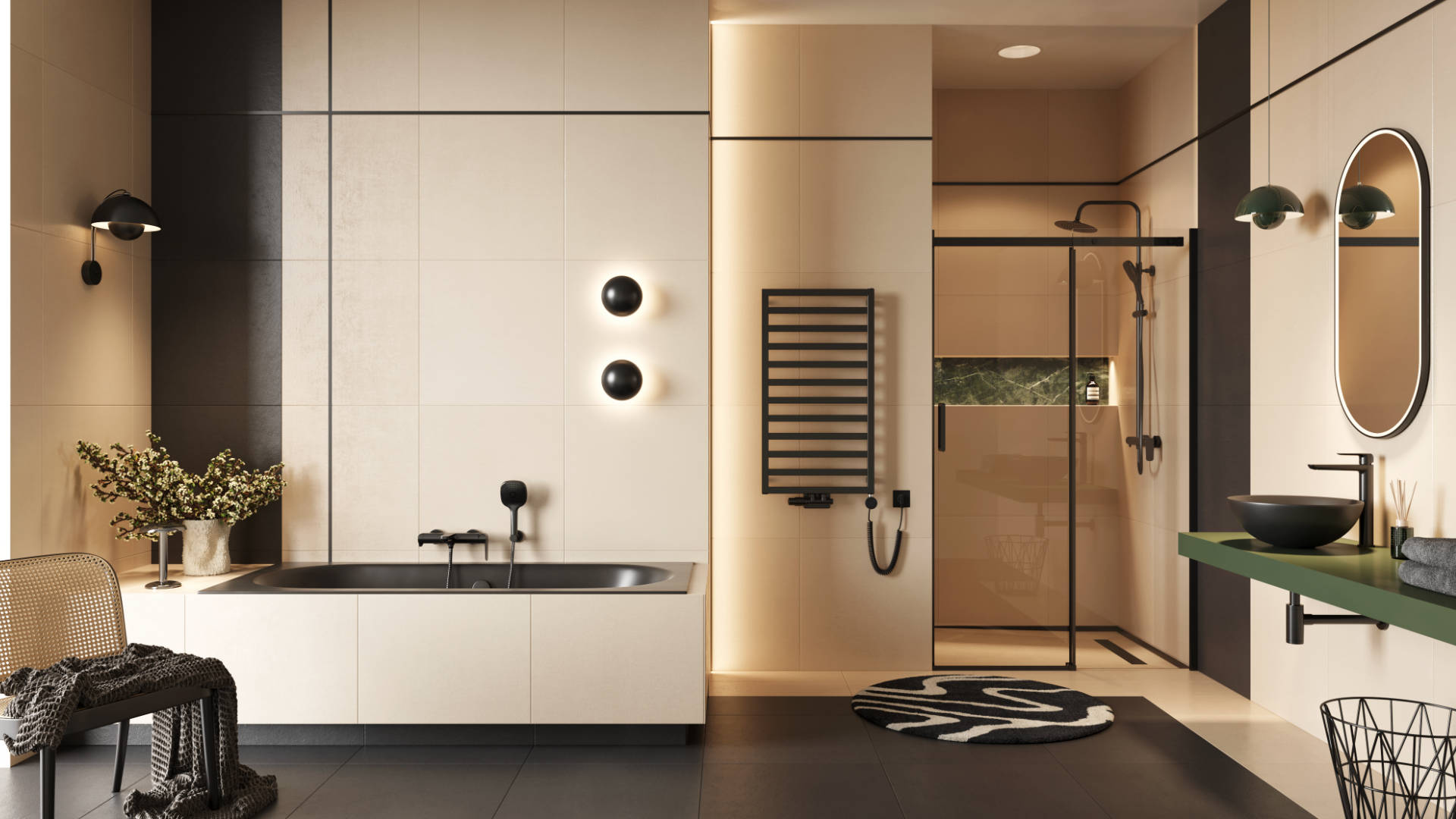 Stilio odpływ liniowy 70 cm z kołnierzem ruszt dekoracyjny grafit szczotkowany