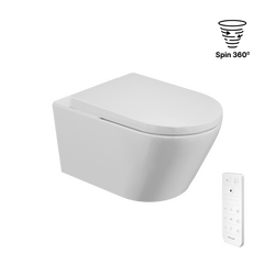 Dakota 2.2 Eco miska WC z funkcją bidetu z systemem spłukiwania Spin 360, sterowana pilotem, biały połysk