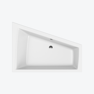 Wanna Sfera Maxi Slim narożna 180x130 cm prawa biały połysk