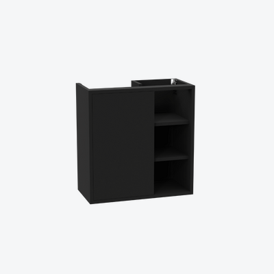 Ness szafka wisząca 57 cm podumywalkowa lakierowana, czarny soft
