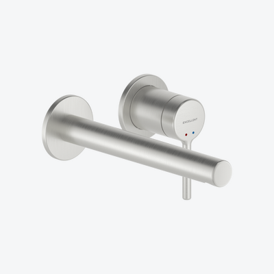 PI bateria umywalkowa podtynkowa komplet, nikiel szczotkowany