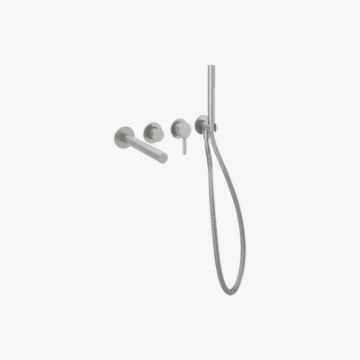 Pi Zestaw prysznicowo-wannowy podtynkowy , 2 funkcyjny, nikiel szczotkowany