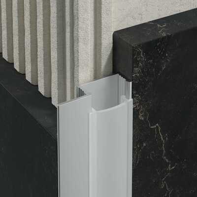 Profil PROFILED oświetleniowy z blendą z 1 skrzydełkiem, 25 mm, długość 250 cm, aluminiowy, anoda srebrna, blenda mleczna