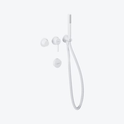 Delta Pi Zestaw prysznicowo-wannowy podtynkowy, 2 funkcyjny, syfon Hover, biały mat