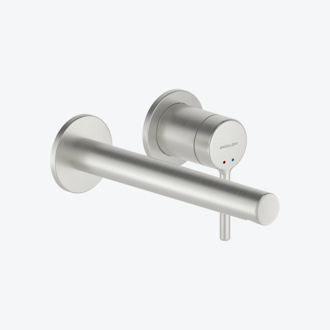 PI bateria umywalkowa podtynkowa komplet, nikiel szczotkowany