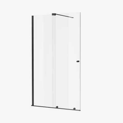 Ortigo walk-in drzwi prysznicowe przesuwne 140x200 cm, powłoka Clean Control, czarny mat
