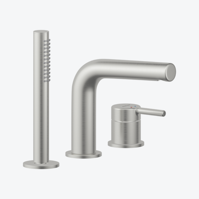 PI bateria wannowa 3 otworowa, nikiel szczotkowany