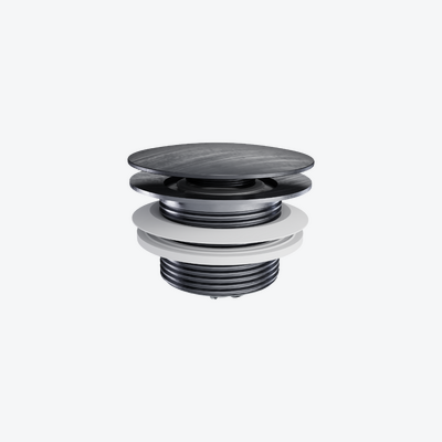 Korek klik-klak do wanien wolnostojących czyszczony od góry grafit szczotkowany