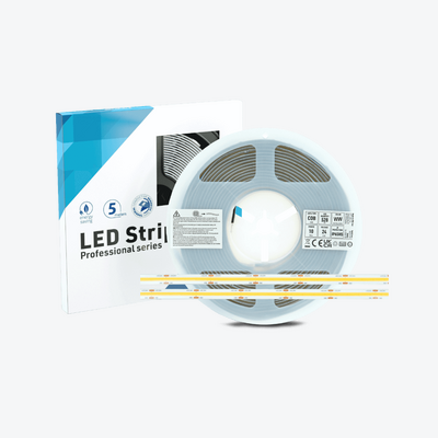 Taśma 2640 LED COB IP65, 528 LED/m, 5m napięcie 24V, moc 10W/m, 3000 K, biała ciepła