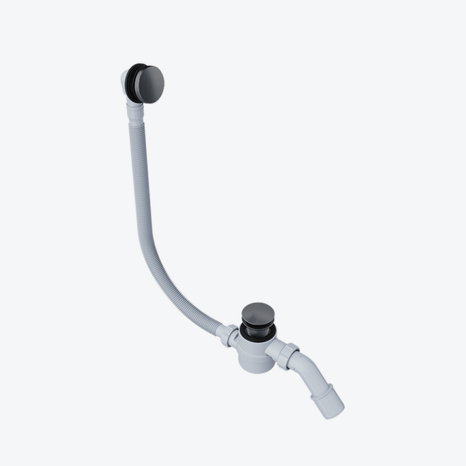 Moli syfon wannowy czyszczony od góry rozmiar do każdej wanny, grafit szczotkowany